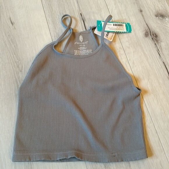 FP Movement by Free People Cropped Run Performance Tank Top-Women's M Grey Nwt - Picture 5 of 7